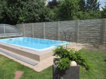 Pool umzäunung Gespaltete Stein