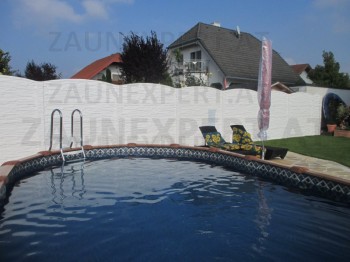 Pool umzäunung Gespaltete Stein
