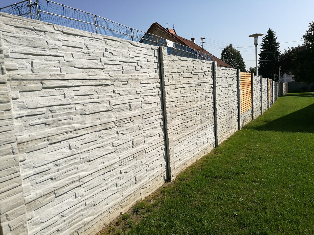 Betonzaun Classic Set 30 M H 200 Cm B 200 Cm Aktion