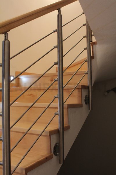 3 0 M Set Gelander Mit 3 Pfosten Seitliche Befestigung Stiegen Montage Top Qualitat V2a Aisi 304 Edelstahl 42 4 X 2 0 Mm Rund Rohr Hohe Des Pfostens Bis Oberkannte Handlauf 1 Cm